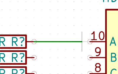 Connecting Components using wire in KiCad