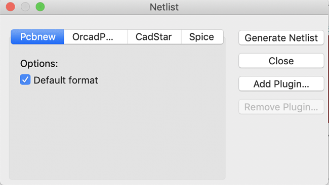 Generate Netlist Button